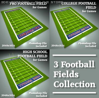 Football Field Collection 3D Model