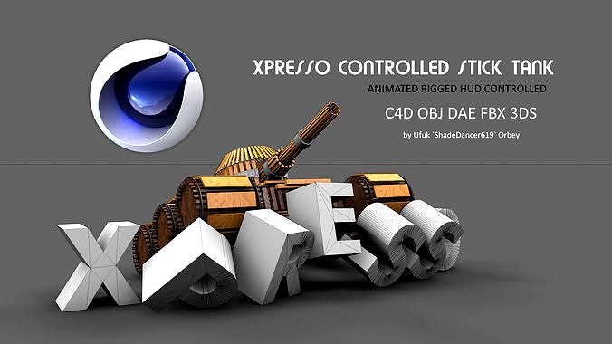 LowPoly Animated Stick Tank