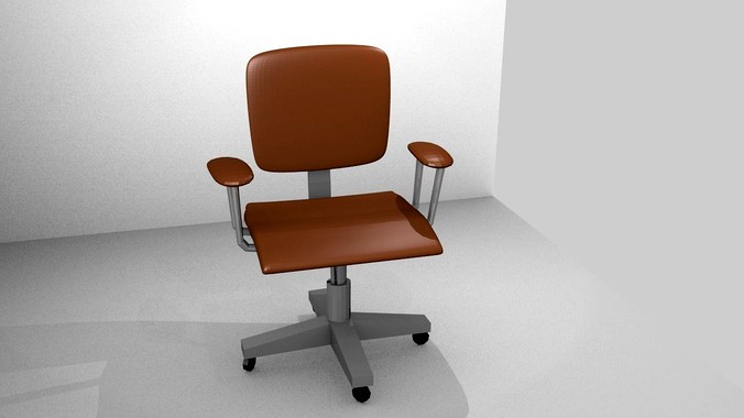 low poly office desk chair 3d model