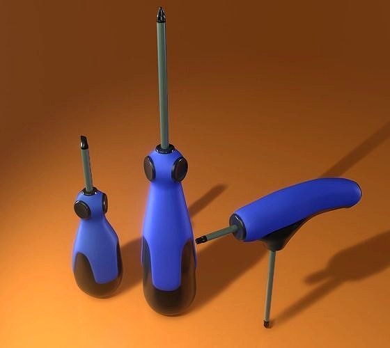 asset of three different types of screwdrivers