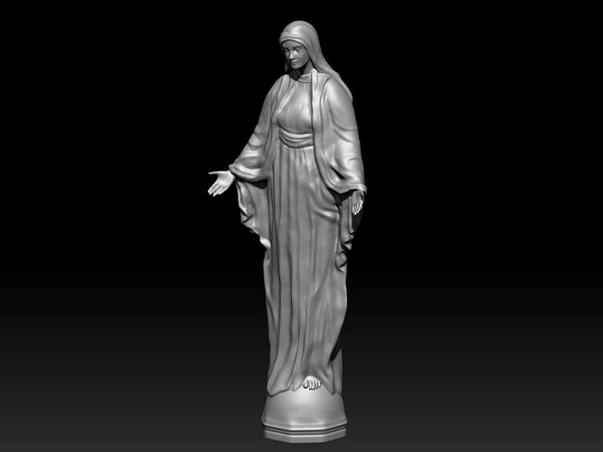 Saint Maria Statue High Poly