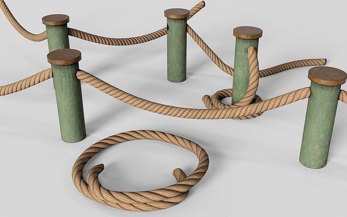 Rope fences - PBR  Game-Ready