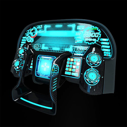 Interactive control panel 3D model