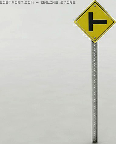 Intersection Sign 3D Model