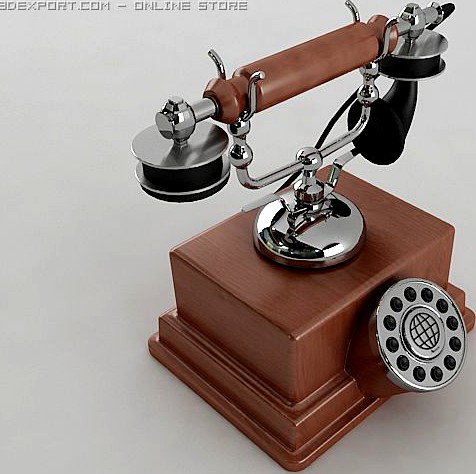 Vintage Telephone 3D Model