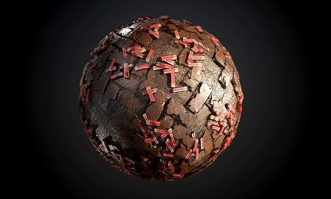 Herringbone Stone Pavers Shotgun Shells Seamless PBR Textur