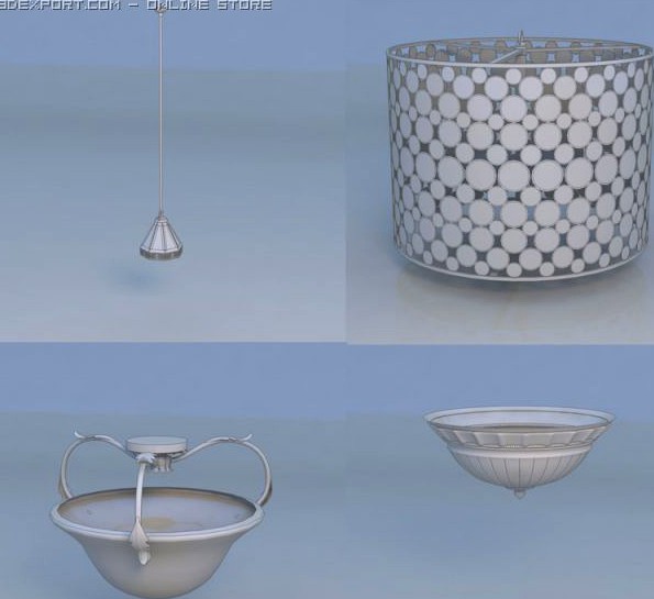 Light pendant light lamp 3D Model