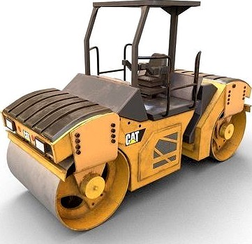 Vibratory Rollers Compactor Low Poly PBR