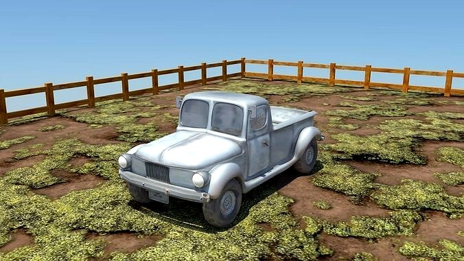 Dirty Car truck 3d model and rig in maya