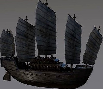 Chinese ancient sailing ship Ancient China