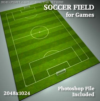 Professional Soccer Field 3D Model