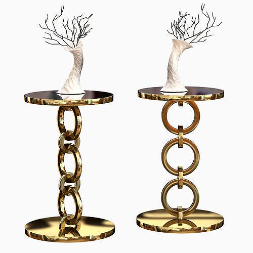 Golden Bracelet Side Table