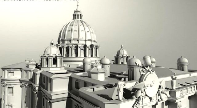 St Peters Basilica Rome 3D Model