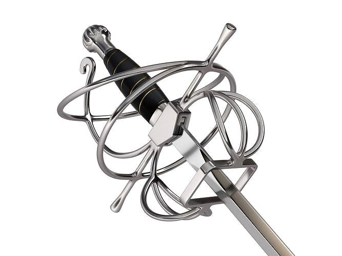 Medieval Fencing Sword 3d model