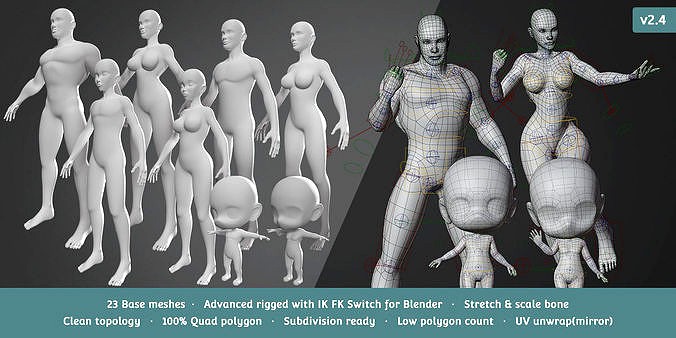 Base Meshes Character Starter Kit