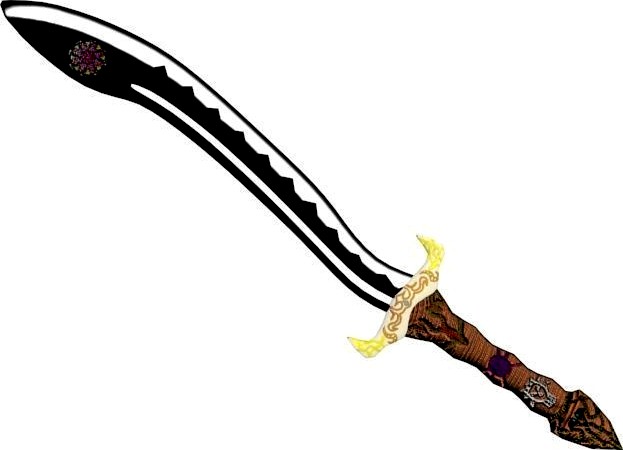 Dagger with patterns