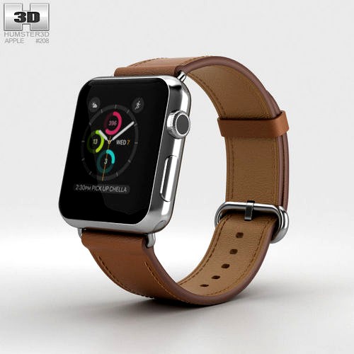 Apple Watch Series 2 38mm Stainless Steel Case Saddle Brown