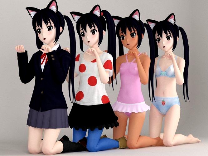 Azusa Nakano anime girl pose 03