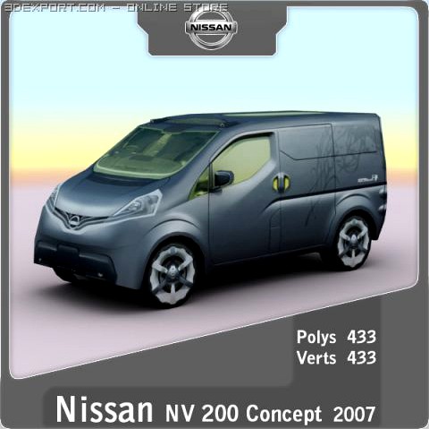 2007 Nissan NV 200 Concept 3D Model