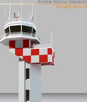 Airport control tower2 3D Model