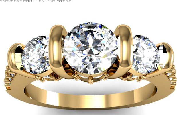 Engagement ring 3D Model