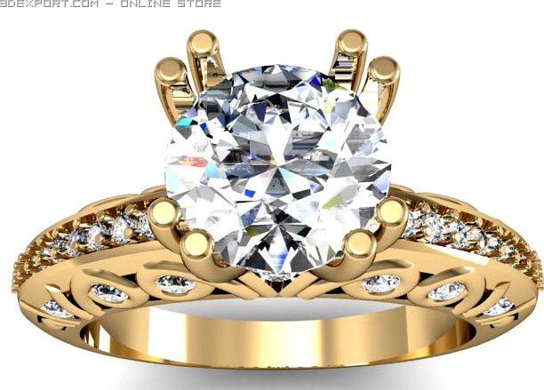 Engagement ring 3D Model
