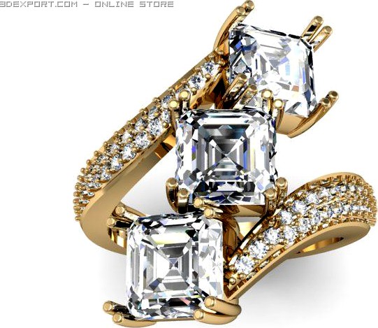 Engagement ring 3D Model