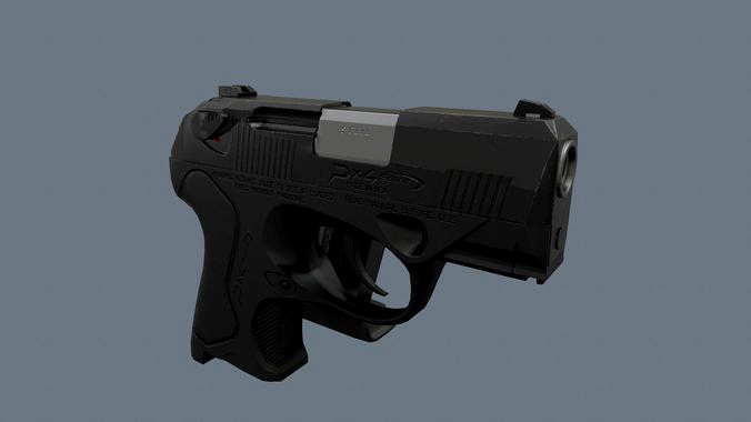 Beretta PX4 - Model and Textures low-poly 3D model