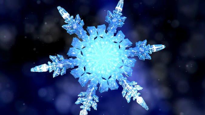 Snowflake Growth Animated 3d Model And Obj Sequence
