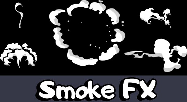 Smoke FX Effects Sprite Sheet Cartoon Stylized Comic
