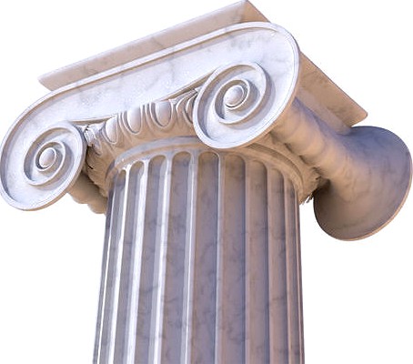 Ionic column LOW POLY