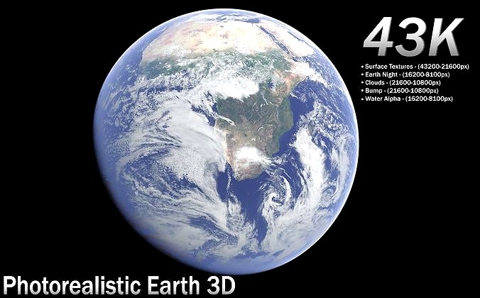 Realistic Earth 3D Model