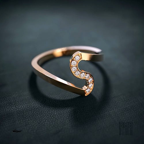 women diamond ring | 3D