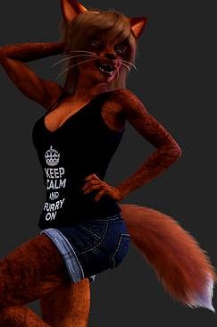 Furry Girl - Naked 3d model