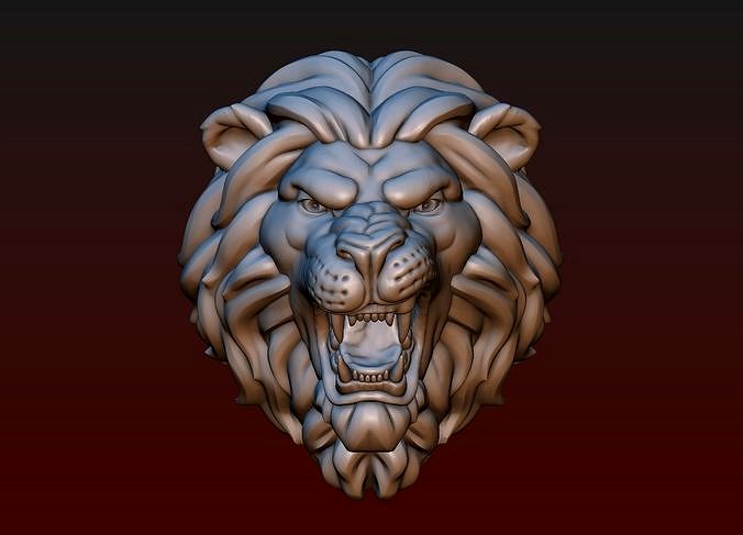 Lion head Lion grin | 3D