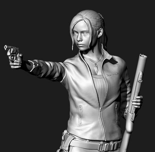 Claire Redfield Resident Evil 2 Remake Statue 3D model