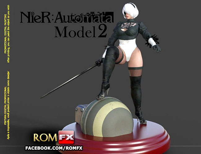 Nier Automata Android Yorha Model 2 - Figure Printable | 3D