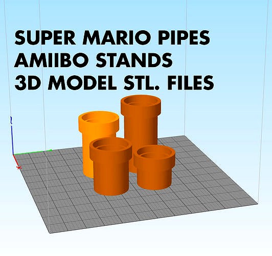 Amiibo display stand pipe Super Mario Bros Pipes | 3D