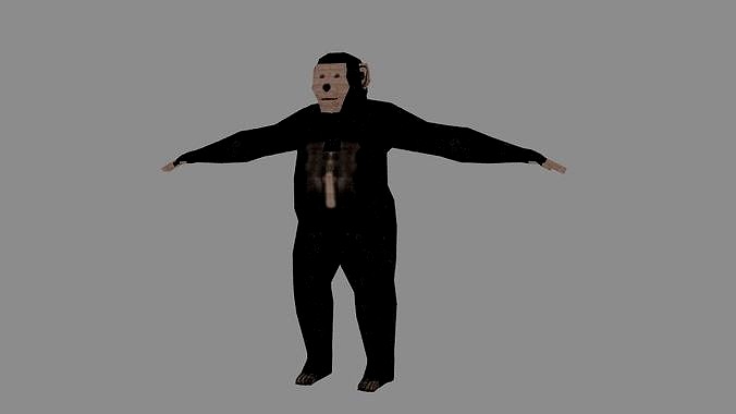 monkey made lowpoly