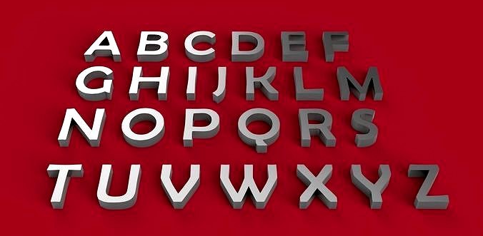 BERLIN SANS font uppercase and lowercase 3D letters STL file | 3D