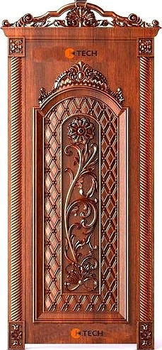 Luxury Classic baroque carved door 3D Model 3