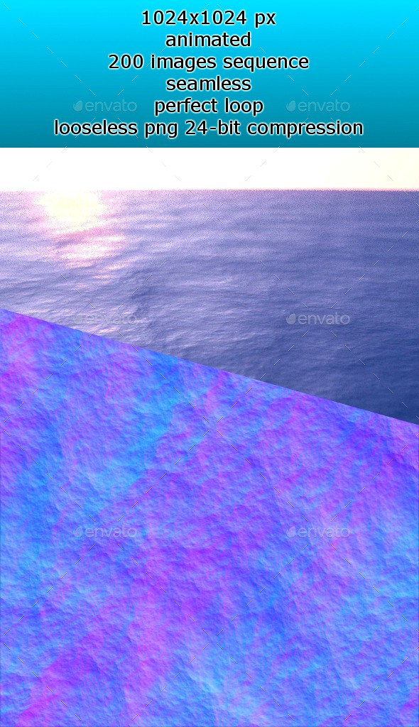 animated seamless sea normal map