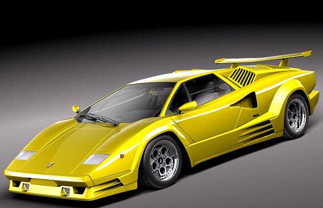 Lamborghini Countach 5000QV 25th anniversary 3D Model