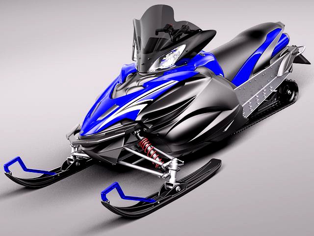 Yamaha Apex Snowmobile 2011 3D Model