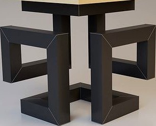 Stylish metal-wood chair