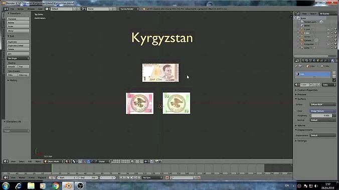 Kyrgyzstan - 3 banknotes models