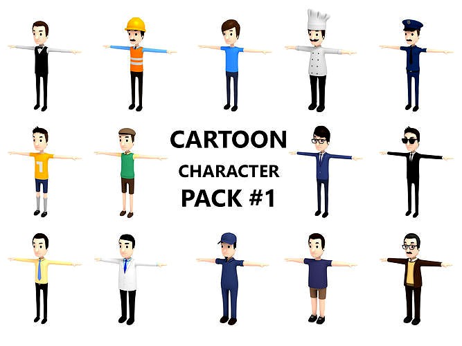 Cartoon Man Character Pack1