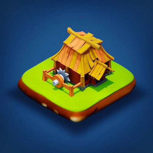 Sawmill - RPG Medieval Low-poly 3D model