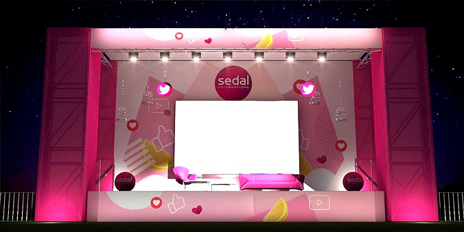 stage for interviews within event