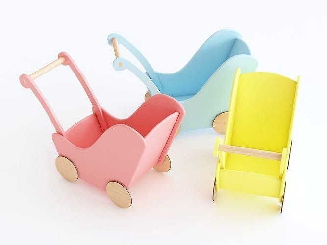 Wooden stroller toy 02